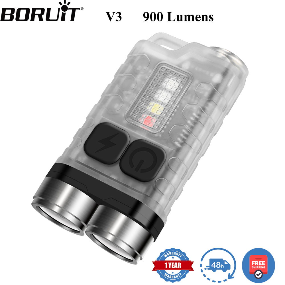 Outdoor Adventure Camp - BORUiT V3 LED-sleutelhanger Draagbare 900LM EDC