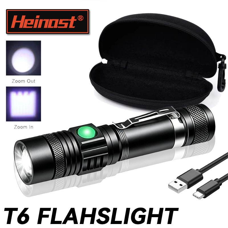 Outdoor Adventure Camp - T6 LED oplaadbare zaklamp, 18650 zoombare