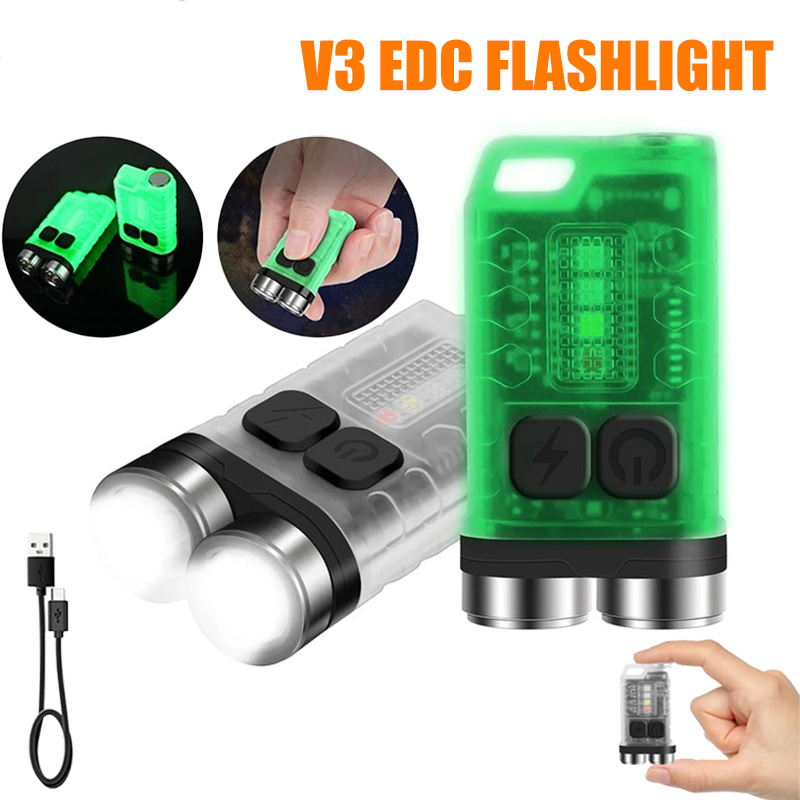 Outdoor Adventure Camp - V3 EDC-zaklamp Mini-sleutelhanger 900LM Superheldere multifunctionele