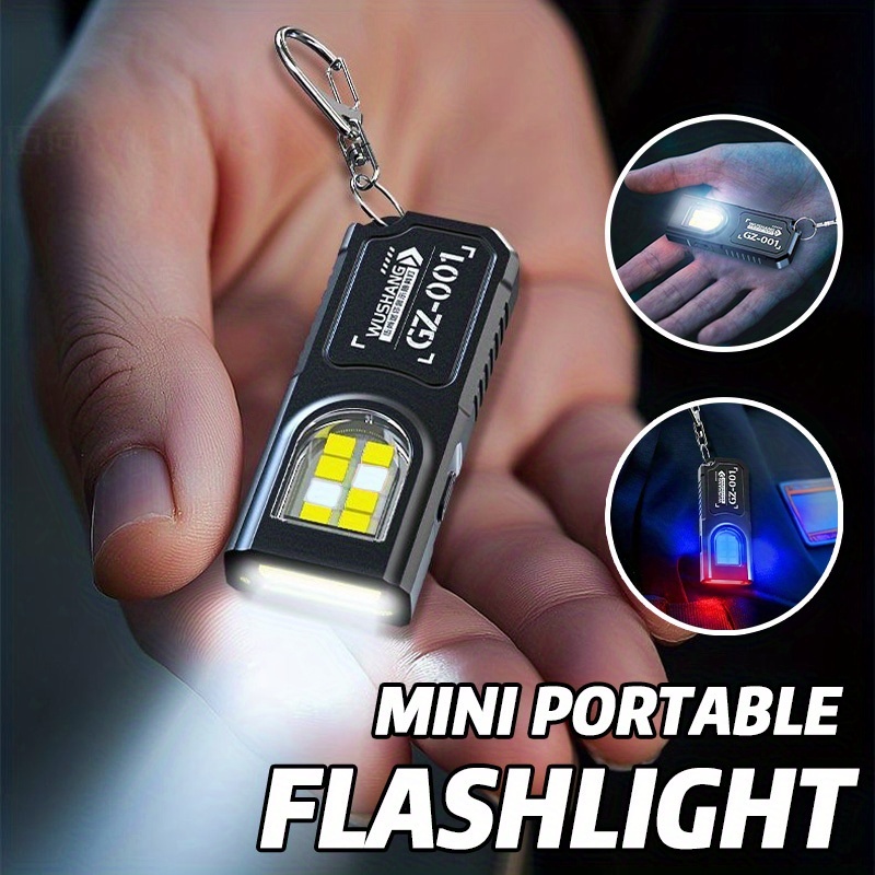 Outdoor Adventure Camp - Krachtige Mini COB LED-sleutelhangerzaklamp USB C