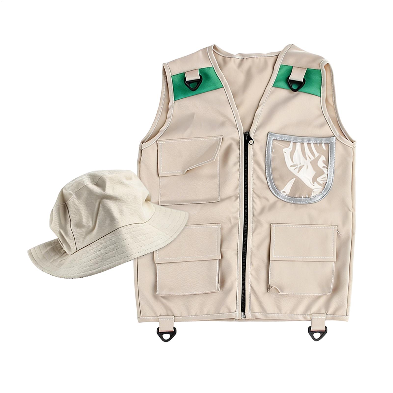 Outdoor Adventure Kids Party - Kinderkostuumvest en hoed, natuuravontuurpak, verkleedkleding met