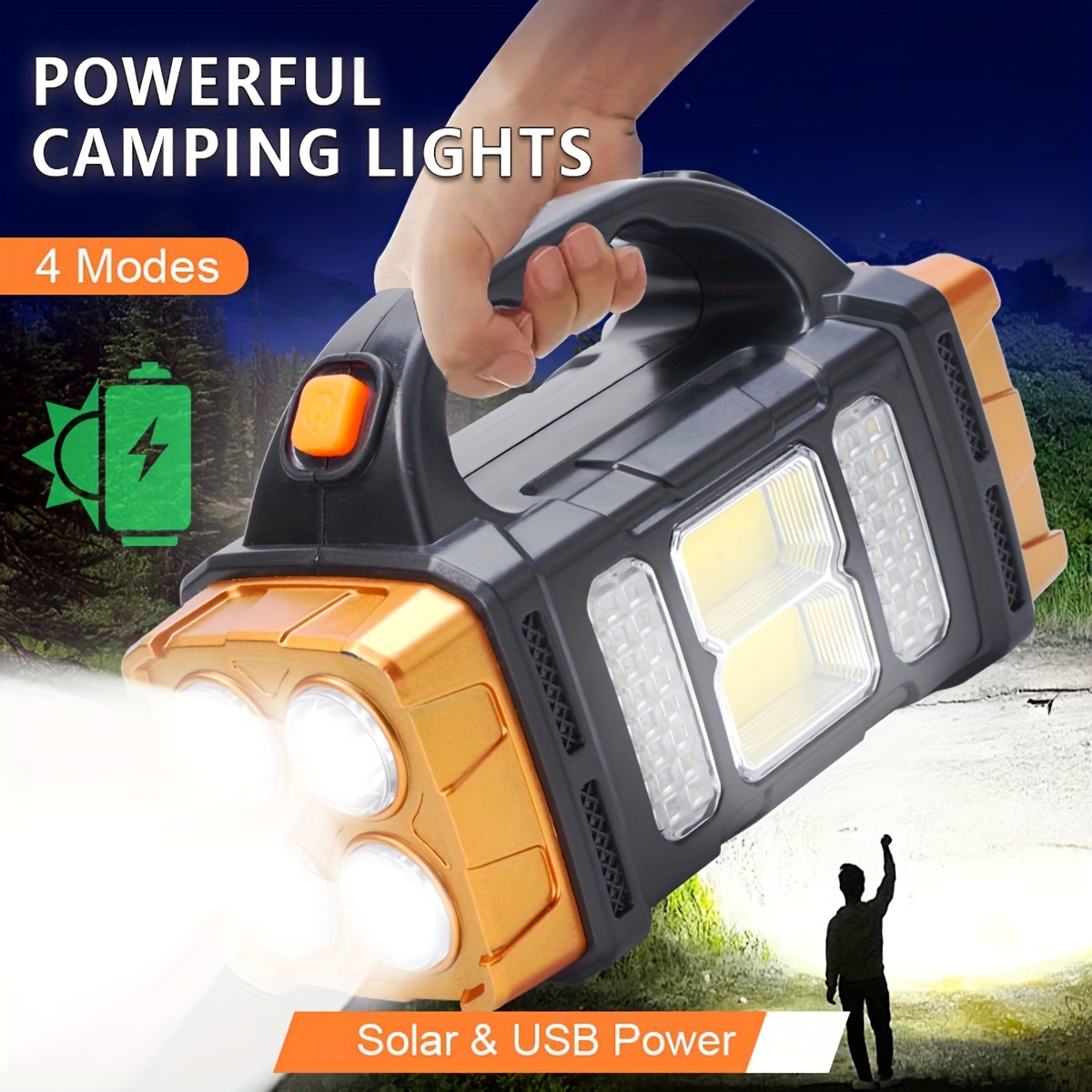 Outdoor Adventure Camp - Nieuwe upgrade oplaadbare krachtige zonne-energie LED-zaklamp