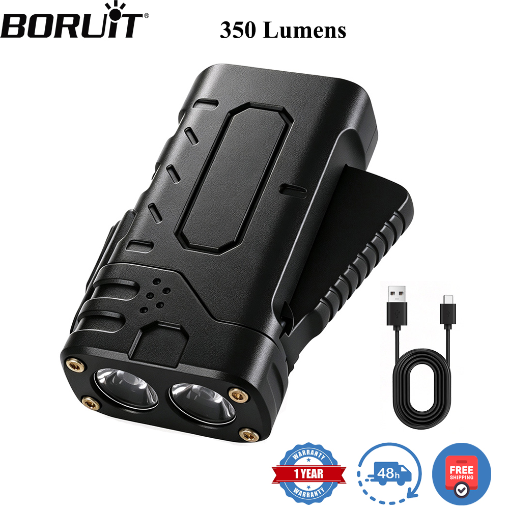 Outdoor Adventure Camp - BORUIiT Handkruk EDC LED-zaklamp Type-C Oplaadbare