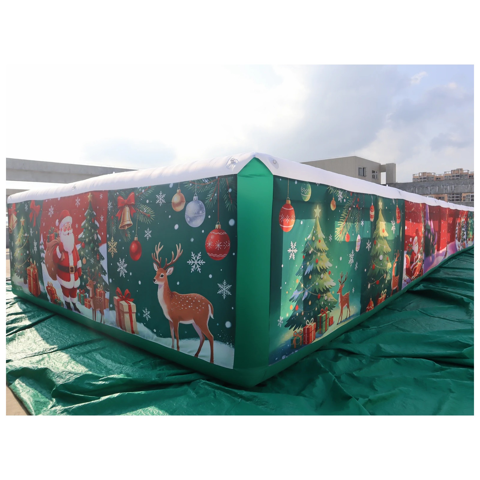 Outdoor Adventure Kids Party - Commerciële lange opblaasbare doolhof 6x20m 20x66ft