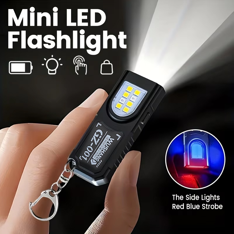 Outdoor Adventure Camp - Multifunctionele sleutelhangerzaklamp USB oplaadbare mini-zaklamp met