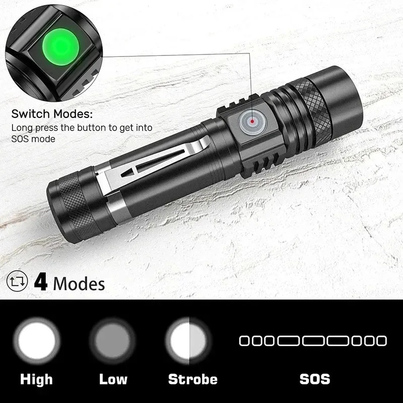 Oplaadbare T6 Handzaklamp Gebr - Outdoor Adventure Camp recensie en prijs